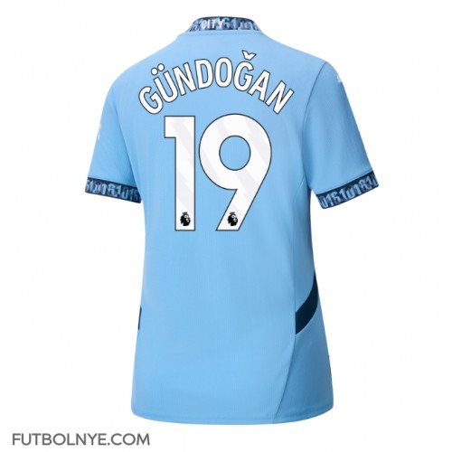 Camiseta Manchester City Ilkay Gundogan #19 Primera Equipación para mujer 2024-25 manga corta